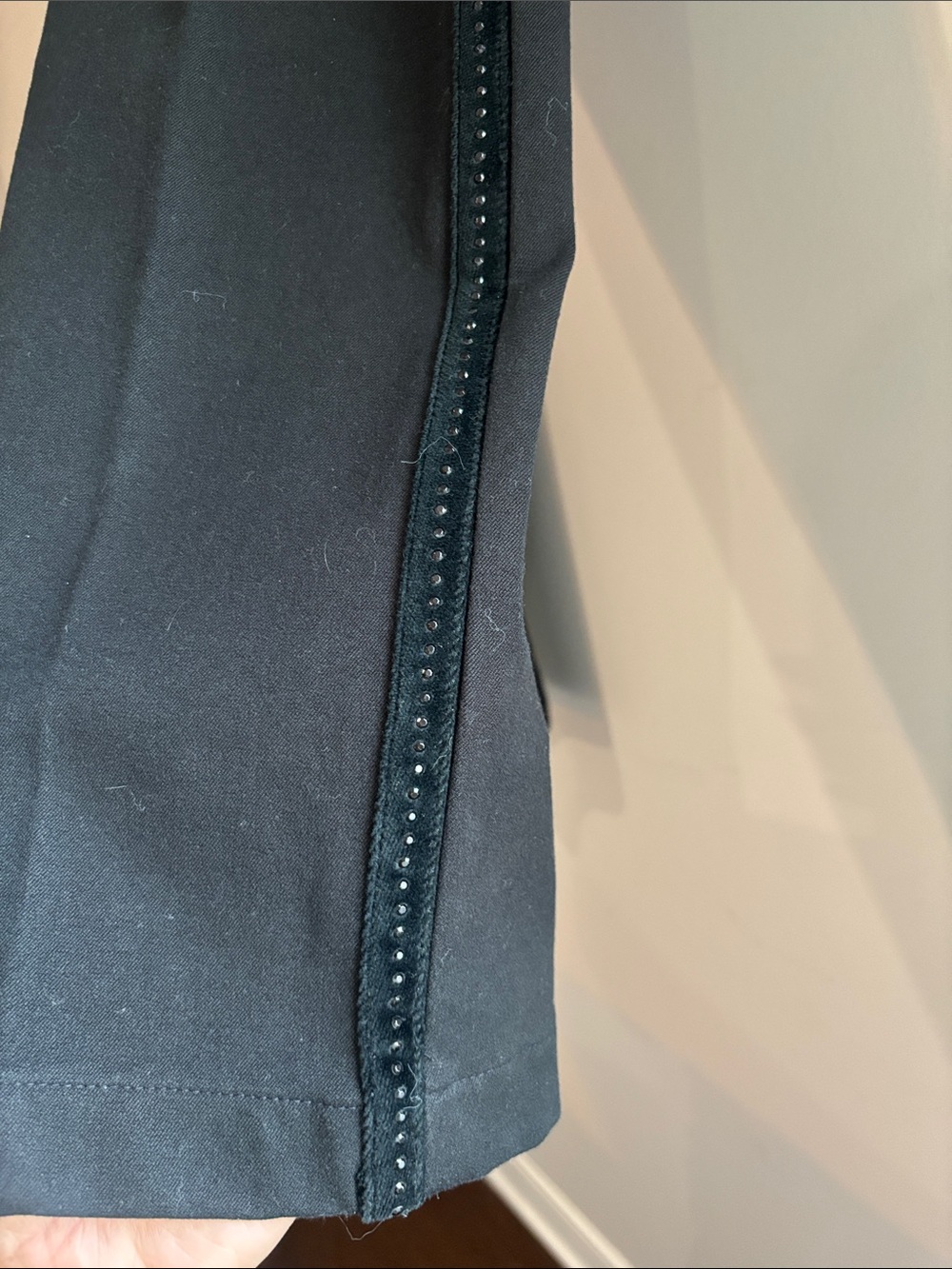 St John Sport By Marie Gray Black Classic Straight Fit emblelished side jeans - Picture 8 of 11
